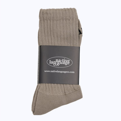 strider socks in pale khaki