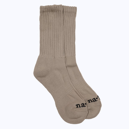 strider socks in pale khaki