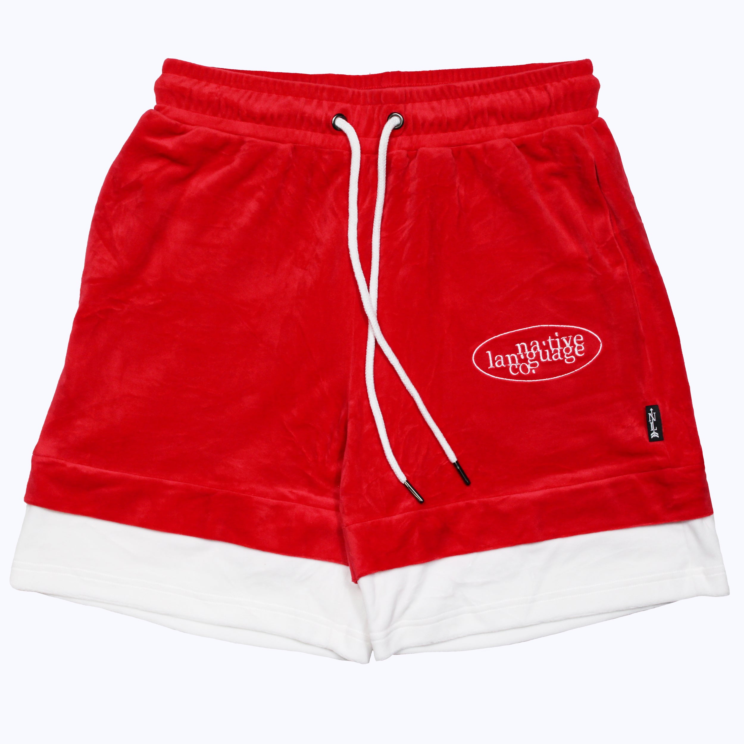 Native language red outlet shorts